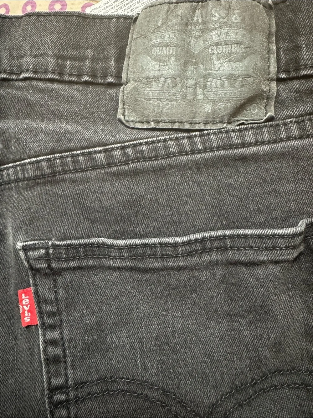 Levi's 502 Straight Black Wash Jeans for Men. Size W31 L30
